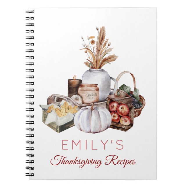 Thanksgiving av livsmedelspumpkins Recipes Ideas Anteckningsbok (Framsidan)