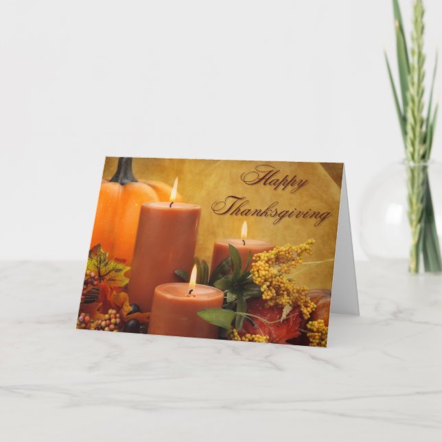 Thanksgiving av ljus helgkort (Framsida)