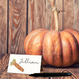 Thanksgiving av majs eller Indiska Maj Placeringskort