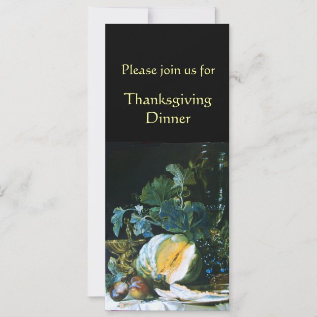 Thanksgiving av PUMPKIN, FRUKT OCH GLASSWARE Inbjudningar (Framsida)