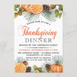 Thanksgiving av Rustik kolvpump Inbjudningar