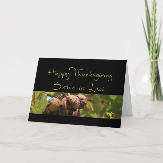Thanksgiving av syster i juridik helgkort (Framsida)