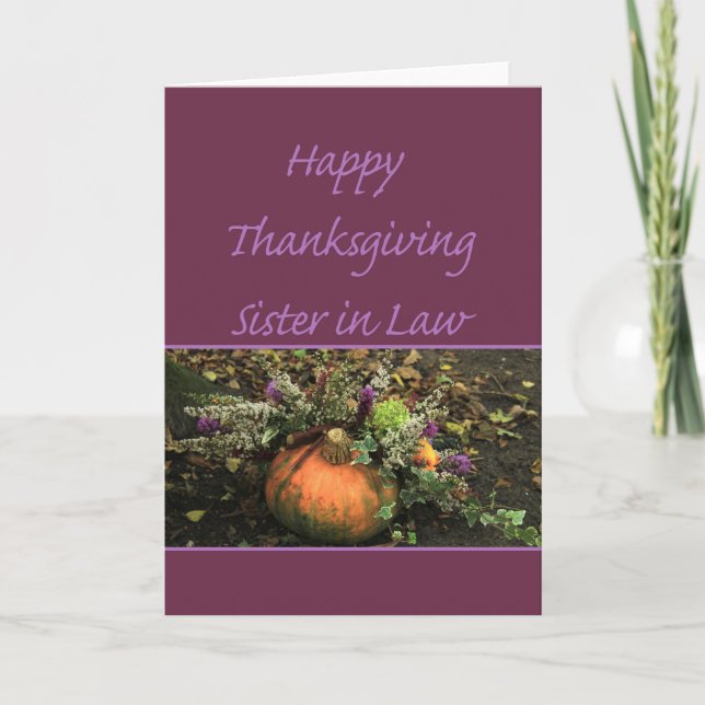 Thanksgiving av syster i juridik helgkort (Framsida)