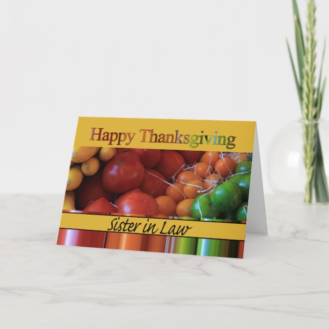 Thanksgiving av syster i juridik helgkort (Framsida)