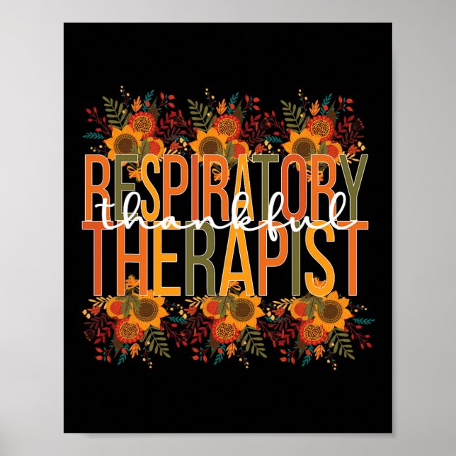 Thanksgiving av tacksam respiratorisk terapi poster (Framsidan)