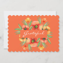 Thanksgiving av tacksam Wildblommor Orange