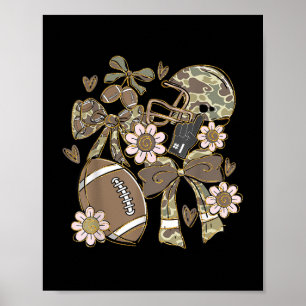 Thanksgiving av Touchdown Football Game Day Camo C Poster