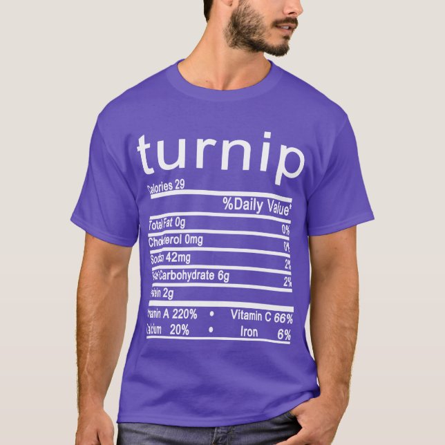 thanksgiving av turnip Nutrition Facts T Shirt (Framsida)