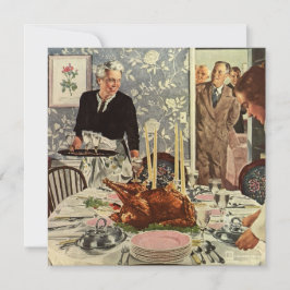 Thanksgiving av vintage, inbjudan till servergrupp