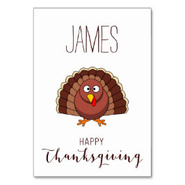 Thanksgiving av vita Anpassningsbar med Turkiet Bordsnummer