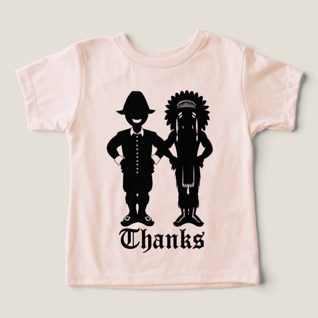 Thanksgiving Baby Shirt Småbarn Thanksgiving Shirt Tee (Design Framsida)