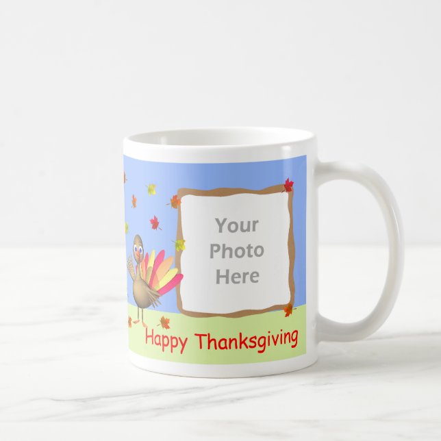 Thanksgiving Baby Turkiet 2-foto Kaffemugg (Höger)