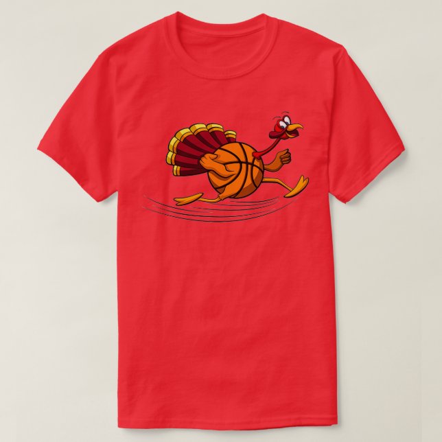 Thanksgiving Basketball Turkey T Shirt (Design framsida)