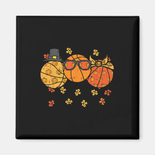 Thanksgiving Basketballar Pilgrim Fall Autumn Mana Magnet