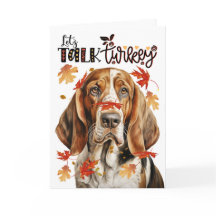 Thanksgiving Basset Hound Hund Låt oss tala Turkie