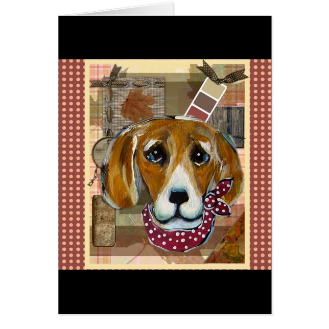 THANKSGIVING BEAGLE HÄLSNINGSKORT (Framsidan)