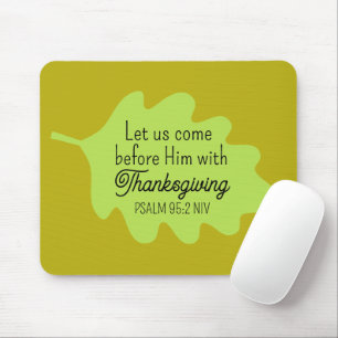 Thanksgiving Bible Verse Grönt Löv Autumm Olive Musmatta