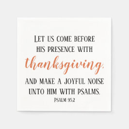 Thanksgiving Bible Verse-skript Pappersservett