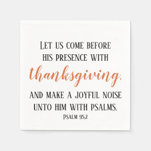 Thanksgiving Bible Verse-skript Pappersservett