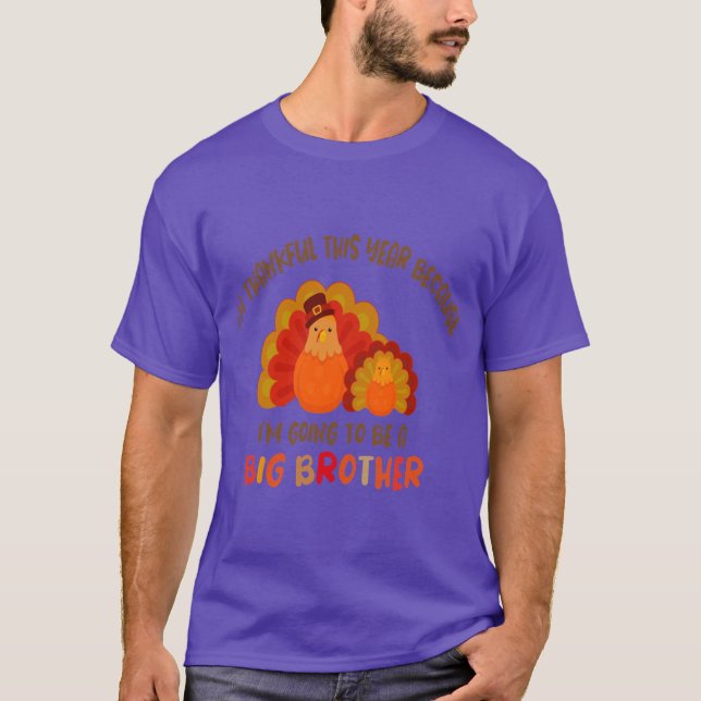 Thanksgiving big brother raglan shirt thankful tur t (Framsida)