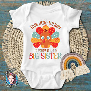 Thanksgiving Big Sister-meddelande T Shirt