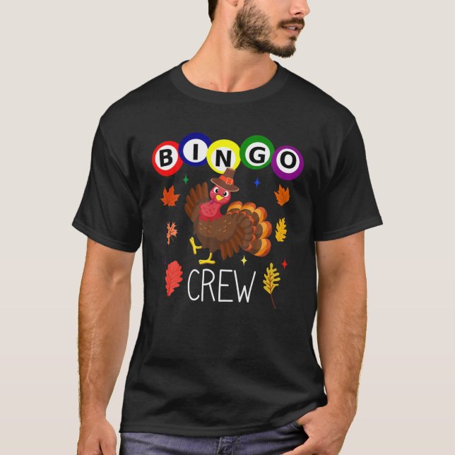 Thanksgiving Bingo Team Cute Turkey Womens Manar G T Shirt (Framsida)