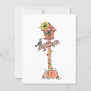 Thanksgiving Birdhouse Kort