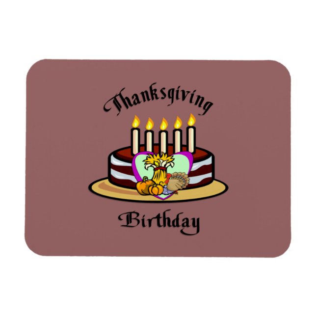 Thanksgiving Birthday Magnet (Horisontell)