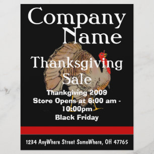 Thanksgiving Black Fredag Sale Flyer