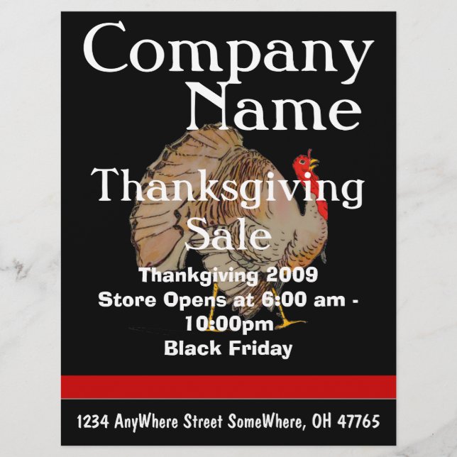 Thanksgiving Black Fredag Sale Flyer (Framsidan)