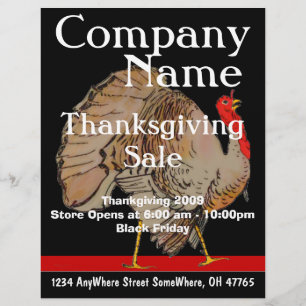 Thanksgiving Black Fredag Sale Flyer
