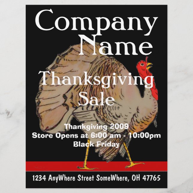 Thanksgiving Black Fredag Sale Flyer (Framsidan)