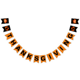 THANKSGIVING BLACK OCH ORANGE BUNT FLAGGOR