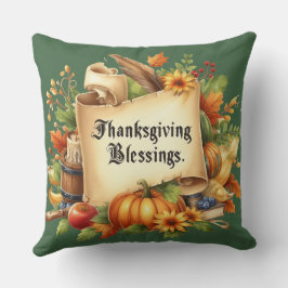 Thanksgiving Blating Dekorativ kudde