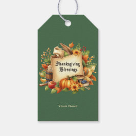 Thanksgiving Blating Gift-Märkre Presentetikett