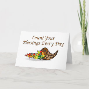 Thanksgiving Blessar-anteckningskort (tomt) Helgkort