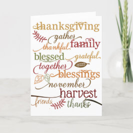 Thanksgiving Blesser Helgkort