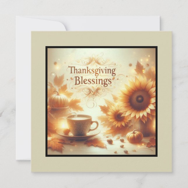 Thanksgiving Blesser Kort (Framsida)