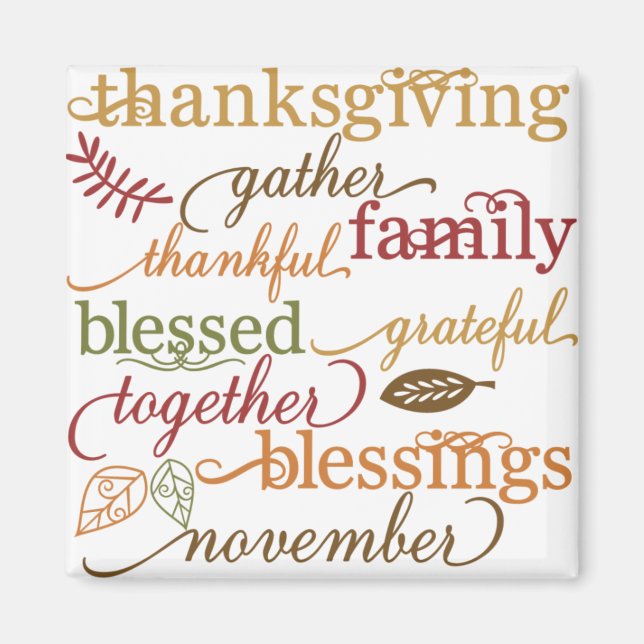 Thanksgiving Blesser Magnet (Framsidan)