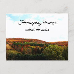 THANKSGIVING BLESSINGAR ÖVER MILERNA HELG VYKORT