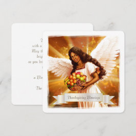 Thanksgiving Blessings. Angel Painting Julkort