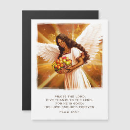 Thanksgiving Blessings. Angel Religiösa Magnetisk Inbjudningskort