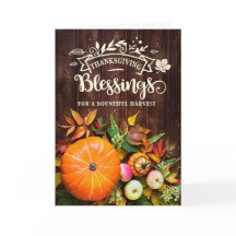 Thanksgiving Blessings Harvest Pumkins and Gourds