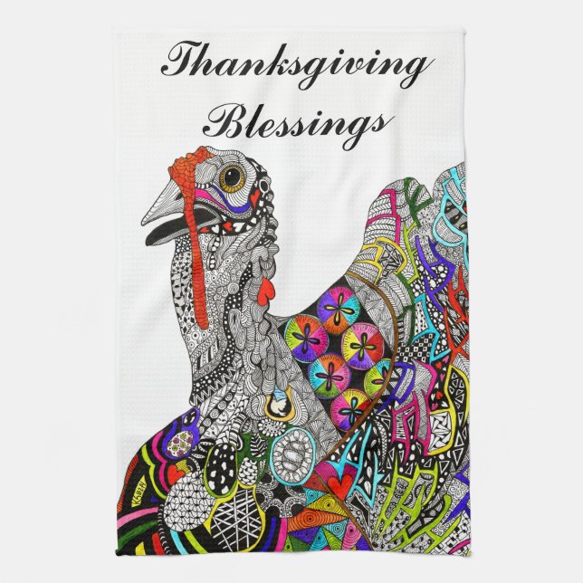 Thanksgiving Blessings Kitchen Towel Kökshandduk (Vertikal)