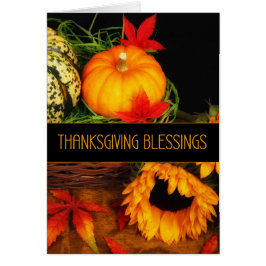Thanksgiving Blessings Pumpkin Hälsningskort