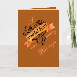Thanksgiving Blessings tacksamhet Helgkort