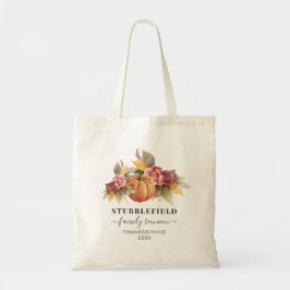 Thanksgiving Blommigt Family Reunion Pumpkin Tygkasse