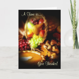 Thanksgiving Bounty Greeting Card Helgkort