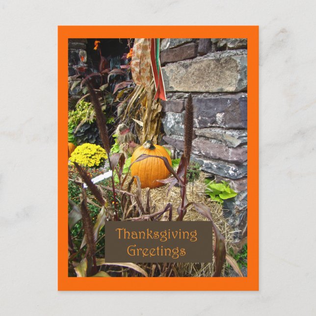 Thanksgiving Bounty Helg Vykort (Framsida)