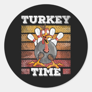 Thanksgiving Bowl Bowlareare Strejka Pin Sport Tur Runt Klistermärke